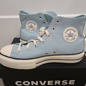 BNIB Converse Lift Platform Sneakers Aqua Check